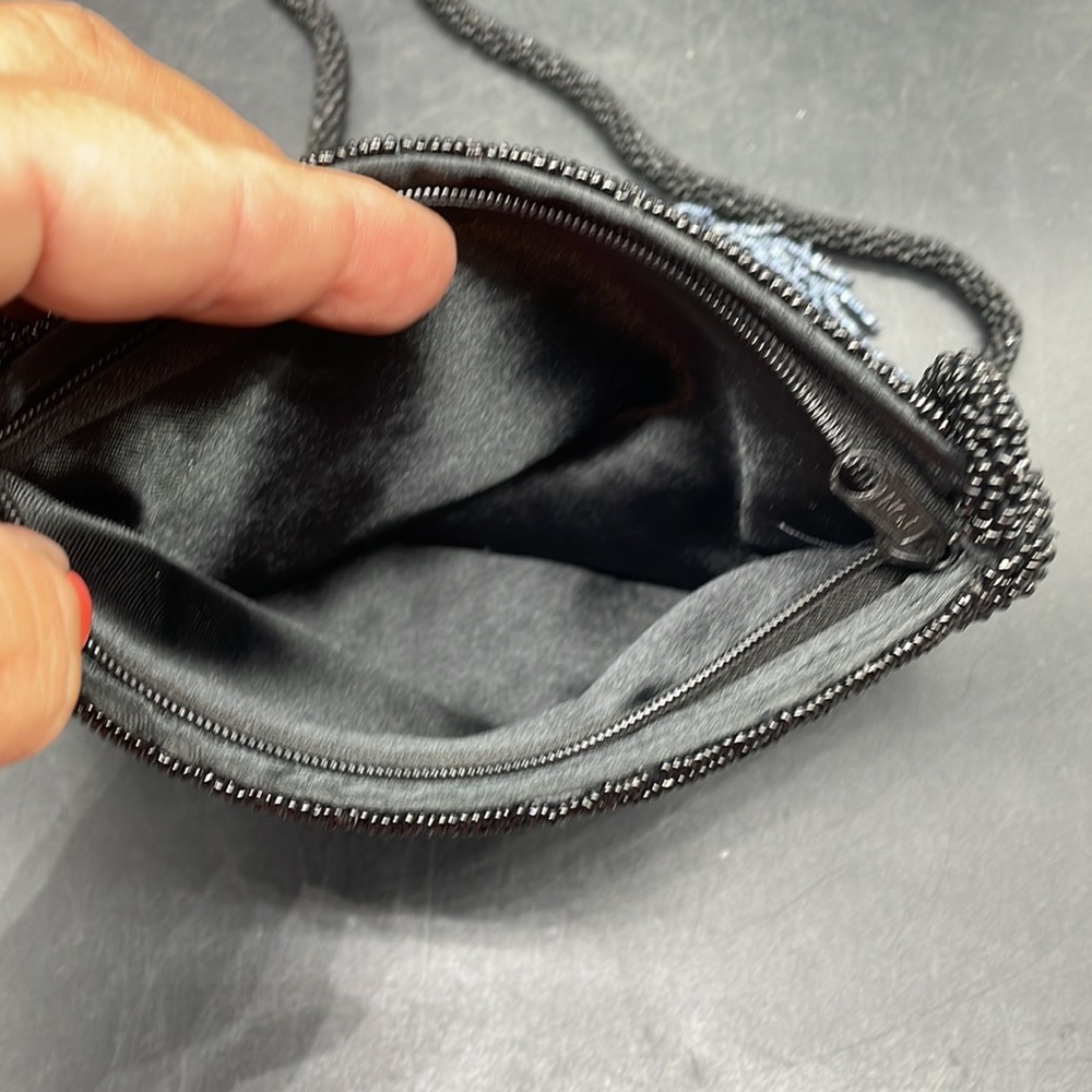 Black & Blue beaded crossover bag - Picture 3 of 3